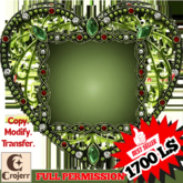 Christmas KMR Gothic Heart Green Texture – Full Perm