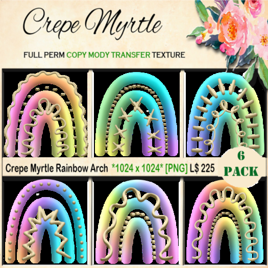 Crepe Myrtle Rainbow Arch