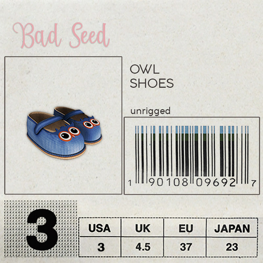 {Bad Seed} Owl Shoes/Azul