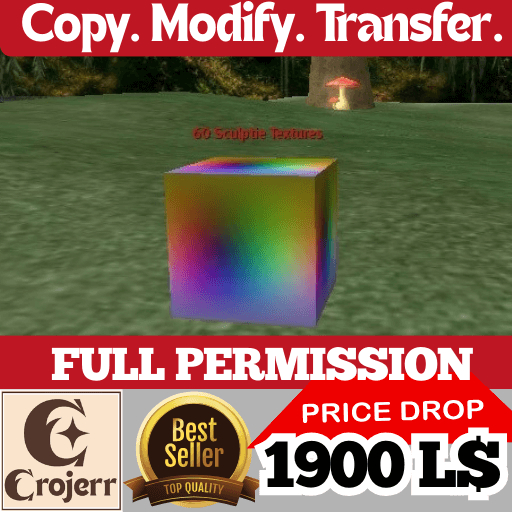 Sculpty Texture Mega Box 60 – Full Perm