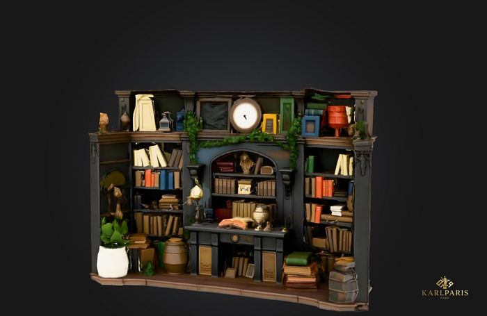 Library Vintage – Enchanted Arcane Bookshelf Decor