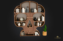 Library Skull Shelf – Gothic Curios & Skull Display Decor