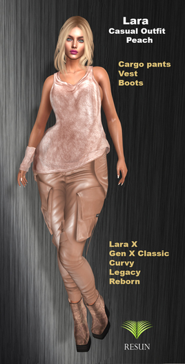 Res_Lara Pants Outfit Peach