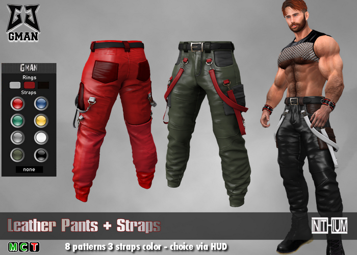 [GMan] P - Leather Pants+Straps - Inithium