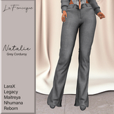 La Feminique Natalie Pants Grey Corduroy