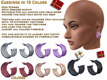 Earrings in 16 Colors (ADD)