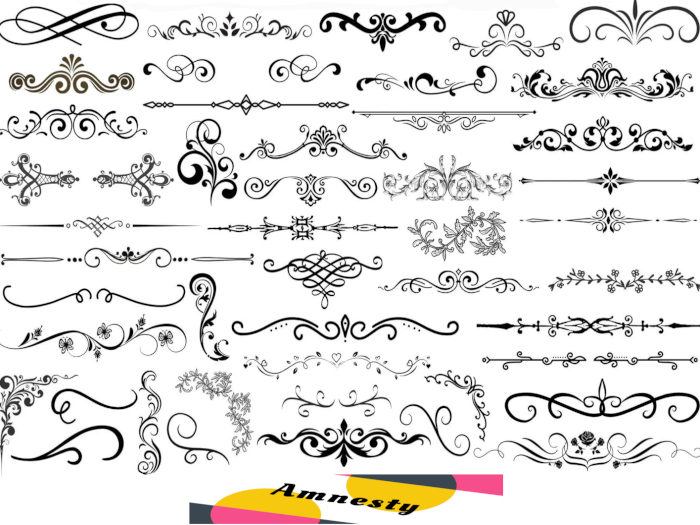 Ornamental Tattoos Transparent PNG "BOXED"