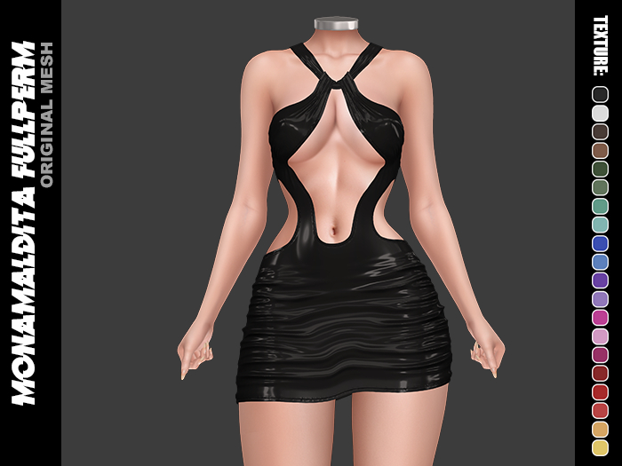 225 - MONAMALDITA - Texture Latex - Dress