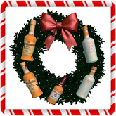 Liquor Bottle Christmas Wreath