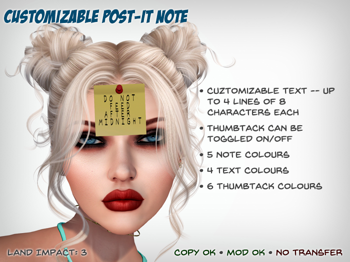 Customizable Post-It Note