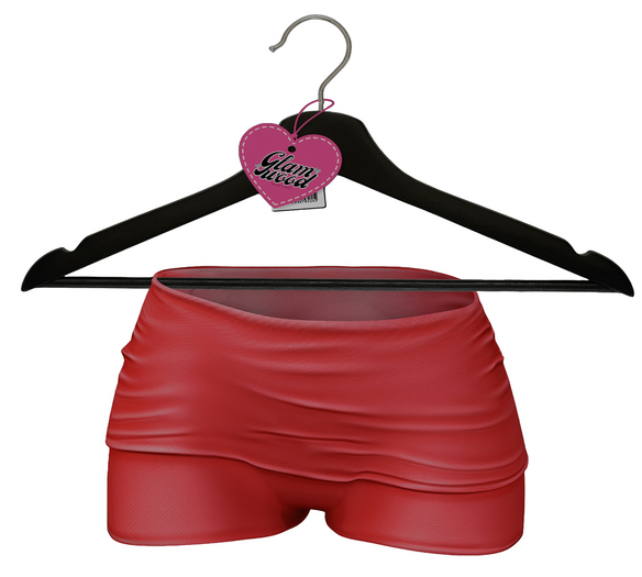 $GW$ Wayda Fold Over Shorts - RED