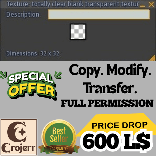 Totally Clear Transparent Texture – Full Perm