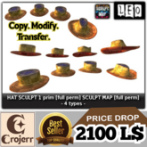 Hat Sculpt Collection – 4 Models Full Perm