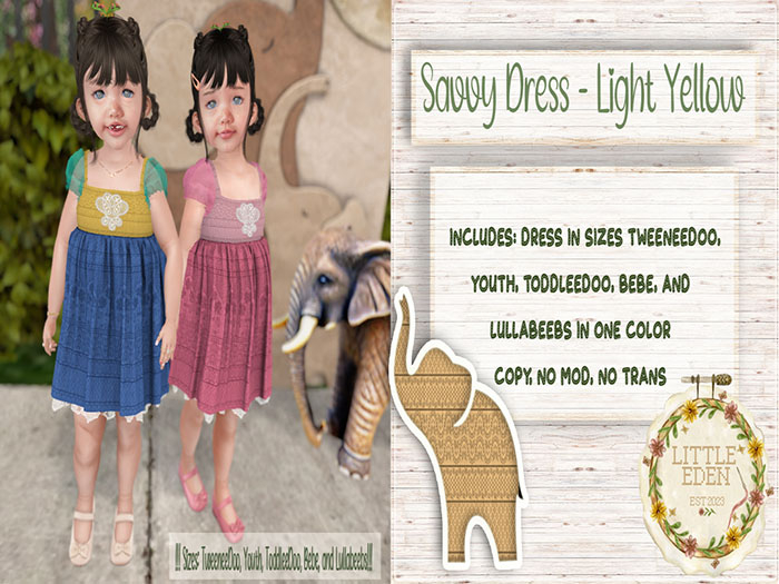 {Little Ede} Savvy Dress - Light Yellow