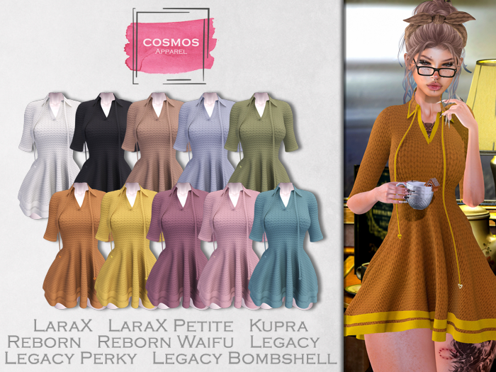 [COSMOS] Marla Mini Dress Knit / 10 Colors Fatpack