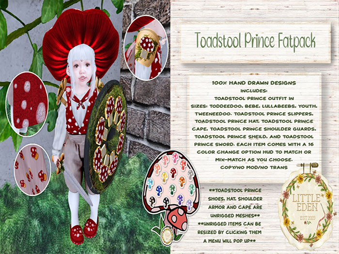 {Little Eden} Toadstool Prince Fatpack 