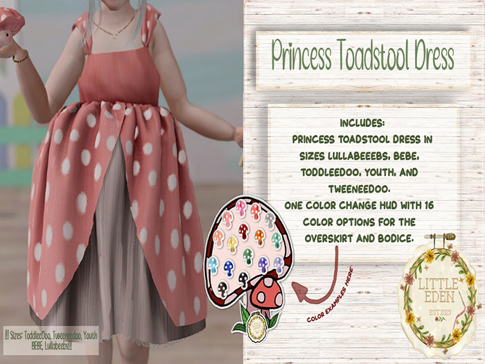 {Little Eden} Princess ToadStool Dress