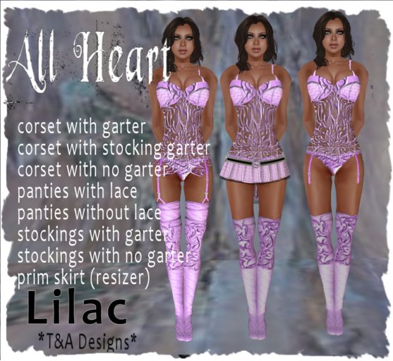 all heart lingerie and outfit lilac *TD*