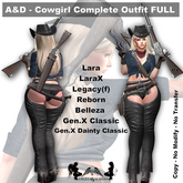 A&D Cowgirl Complete Outfit FULL - FATPACK