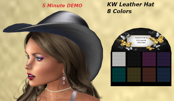 KW-Leather Hat - Add Me-DEMO