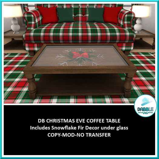 DB CHRISTMAS EVE COFFEE TABLE  ADD ME