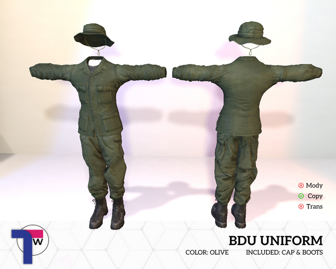 BDU COMBAT UNIFORM [COLOR OLIVE]