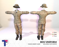 BDU COMBAT UNIFORM [COLOR DESERT CAMO]