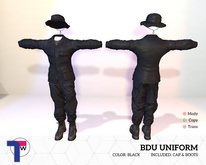 BDU COMBAT UNIFORM [COLOR BLACK]