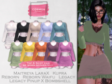 [COSMOS] Mona Top & Skirt Set / 10 Colors Fatpack Demo