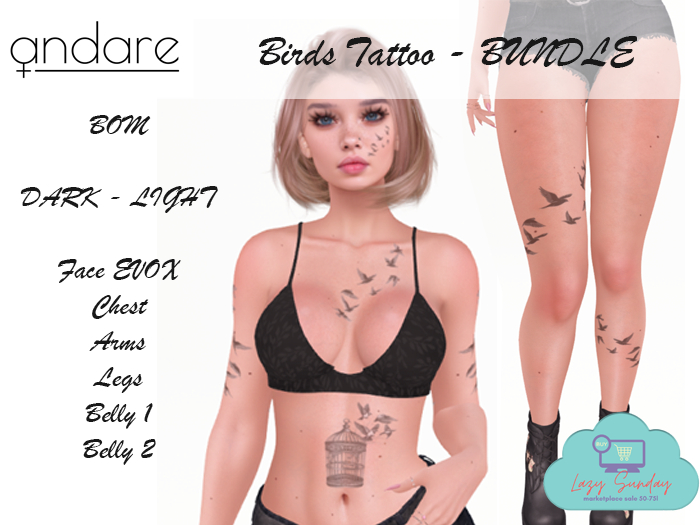 Andare - Birds Tattoo - Bundle PACK