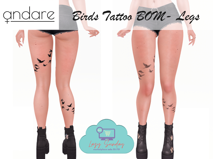 Andare - Birds Legs Tattoo PACK