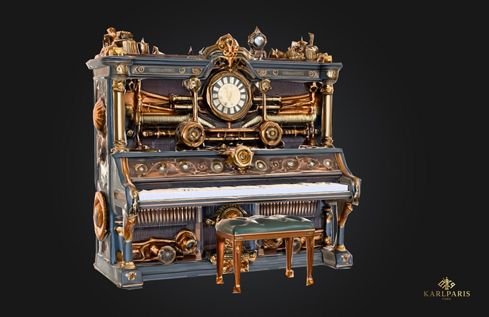 Steampunk Symphony – Mechanical Music Decor Art