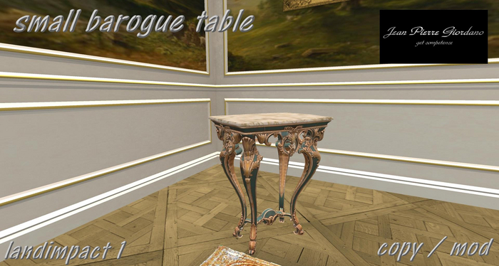 small baroque table BOX