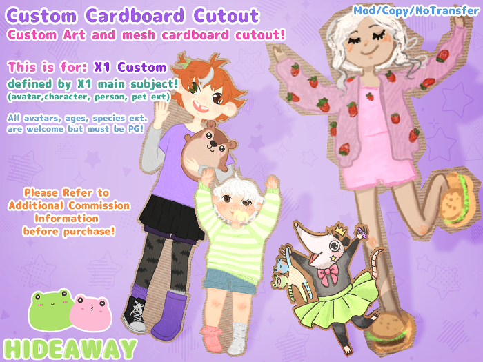 [Hideaway] Custom Cardboard Cutout Commission