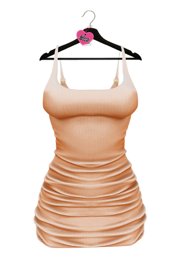 $GW$ Kamali Ruched Dress - CREME