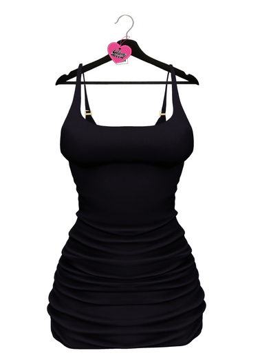 $GW$ Kamali Ruched Dress - BLK