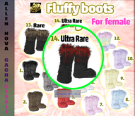 14. Female [Gild] Fluffy boots_Magma Ultra RARE