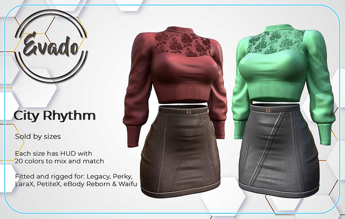 EVADO - City Rhythm Top (PETITEX PACK)