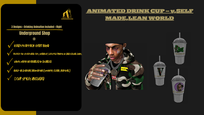 Underground Animations- Cups Self/Lean