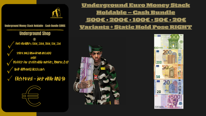 Underground- Money Racks Hold Euros