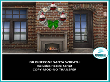 DB PINECONE SANTA WREATH  ADD ME