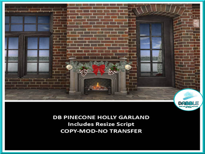 DB PINECONE HOLLY GARLAND  ADD ME