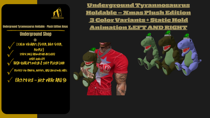 Underground-Tyrannosaurus XMAS Edition RIGHT/LEFT