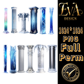 * Eva Design * 12 Winter Themed Columns Set #2
