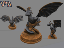 FULL PERM V*A PEWTER DRAGON STATUE ON TRUNK V2