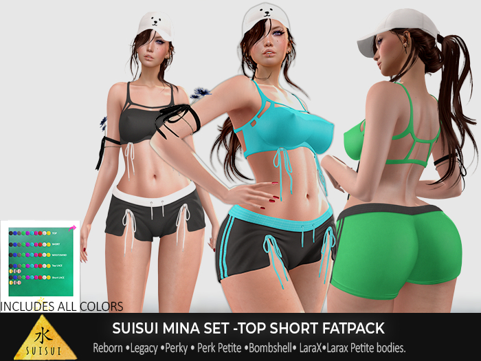 SUISUI\ Mina Set Top Short  FATPACK 