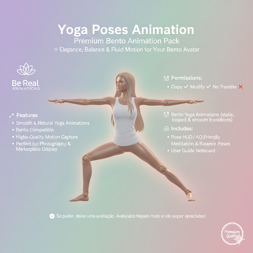 Postural Balance Animation Second Life Marketplace - Yoga Poses Animation Bento HUD – Premium ...