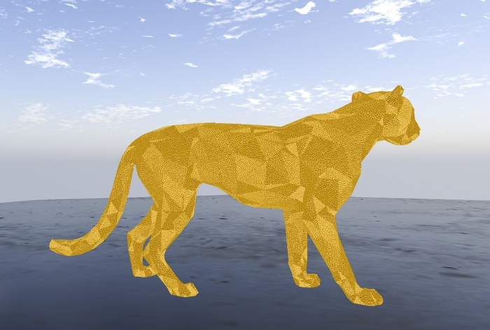 Golden Panther Statue