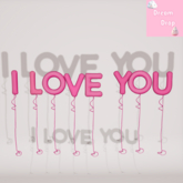 I Love You Balloon- Pink (REZZ/ADD)