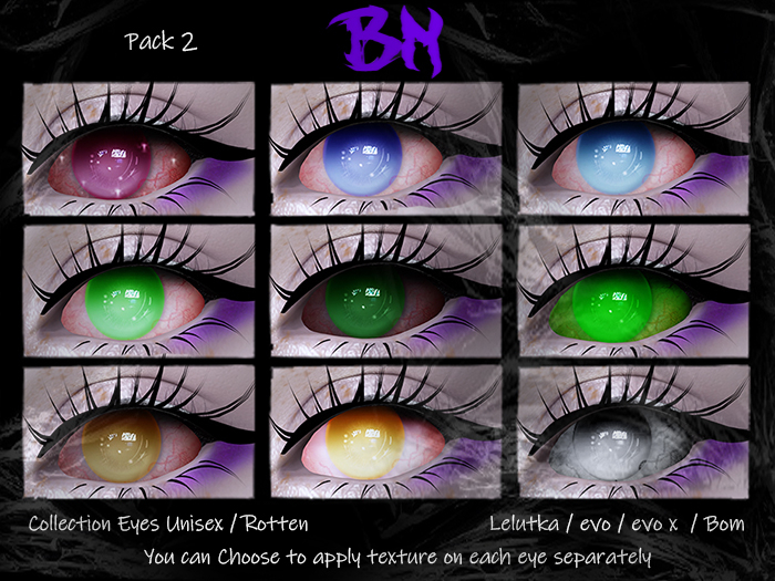 BN - PACK 2 HD EYES UNISEX APPLIERS LEL EVO/ EVOX /BOM / ROTTEN